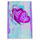 Sac Cadeau Moyen Flutterbys Valentines Folk Art MEDIUM SEULEMENT (Devant)