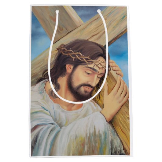 Sac Cadeau Moyen Foi chrétienne Jésus Christ (Devant)