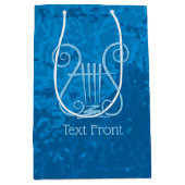 Sac Cadeau Moyen Fond de Lyre Bleue (Devant)