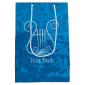 Sac Cadeau Moyen Fond de Lyre Bleue (Dos)