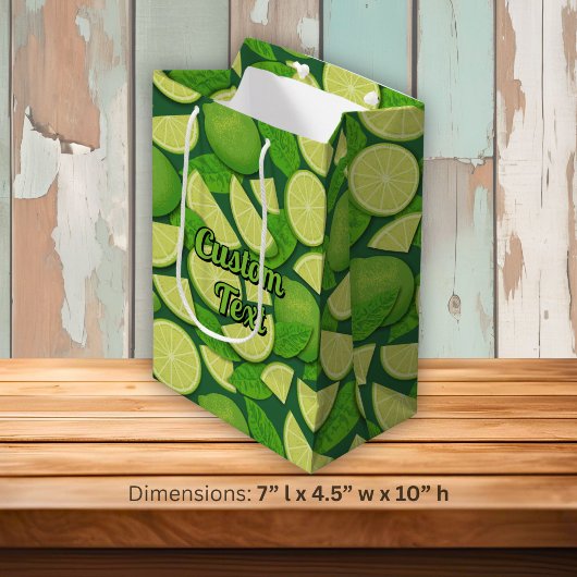 Sac Cadeau Moyen Fond vert citron