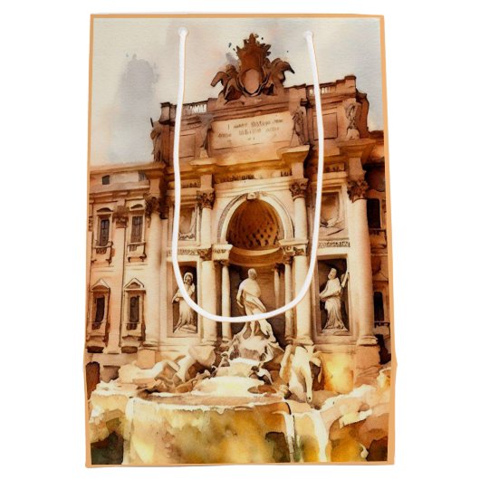 Sac Cadeau Moyen Fontaines de Trevi, Italie Rome (Dos)