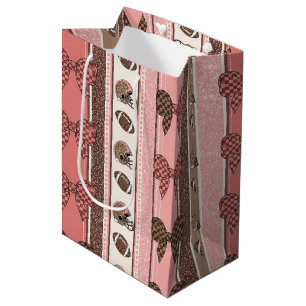 Sac Cadeau Moyen Football Coquette à motif léopard (2)