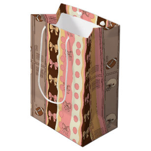Sac Cadeau Moyen Football Coquette à motif léopard (7)