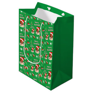 Sac Cadeau Moyen Football de Noël avec motif de nourriture snack