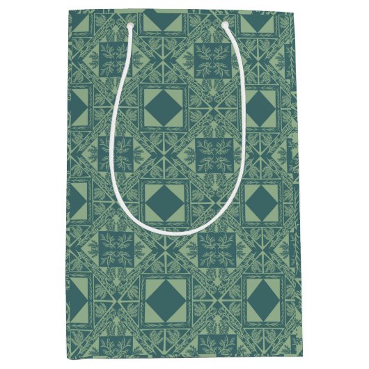 Sac Cadeau Moyen Forest Snowflakes  (Devant)