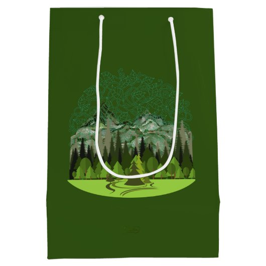 Sac Cadeau Moyen Forêt, Bois, Nature (Dos)