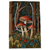Sac Cadeau Moyen Forêt de champignons rétro (Devant)