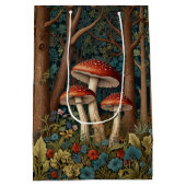 Sac Cadeau Moyen Forêt de champignons rétro (Dos)