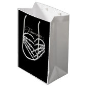Sac Cadeau Moyen Forevermore Squelette Mains Coeur Romance gothique (Devant Angle)
