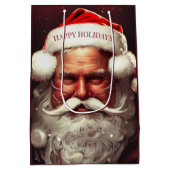 Sac cadeau moyen format Père Noël (Dos)