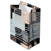 Sac Cadeau Moyen Formes et bandes géométriques (Devant Angle)