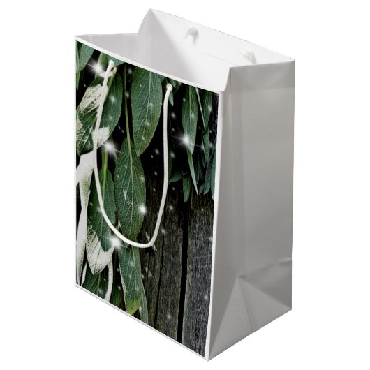 Sac Cadeau Moyen Fraîchement Coupé Feu de Grange Luminaires Twinkle (Devant Angle)