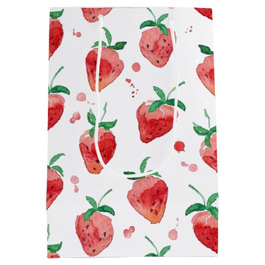 Sac Cadeau Moyen Fraise (Dos)