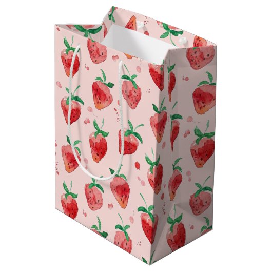 Sac Cadeau Moyen Fraise (Dos Angle)