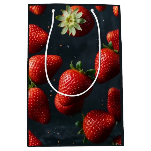 Sac Cadeau Moyen Fraise (Devant)