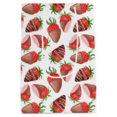 Sac Cadeau Moyen Fraises couvertes de chocolat Saint-Valentin (Dos)
