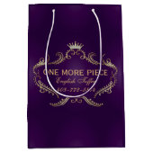 Sac Cadeau Moyen Frame Profond Purple & Couronne Or (Devant)
