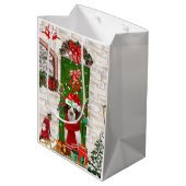 Sac Cadeau Moyen Français Springer Spaniel Chien Noël (Dos Angle)