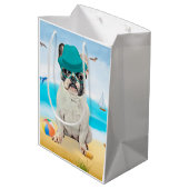 Sac Cadeau Moyen French Bulldog sur la plage (Dos Angle)