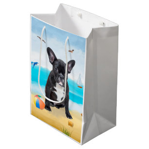 Sac Cadeau Moyen French Bulldog sur la plage