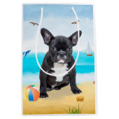 Sac Cadeau Moyen French Bulldog sur la plage (Devant)