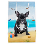 Sac Cadeau Moyen French Bulldog sur la plage (Dos)
