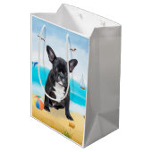 Sac Cadeau Moyen French Bulldog sur la plage (Dos Angle)