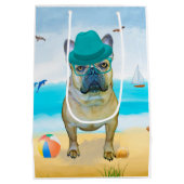 Sac Cadeau Moyen French Bulldog sur la plage (Dos)