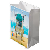Sac Cadeau Moyen French Bulldog sur la plage (Dos Angle)