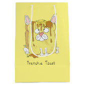 Sac Cadeau Moyen Frenchie Toast French Bulldog Funny (Dos)