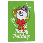 Sac Cadeau Moyen Frosty the Snowman™ | Crème Frosty Holiday (Devant)