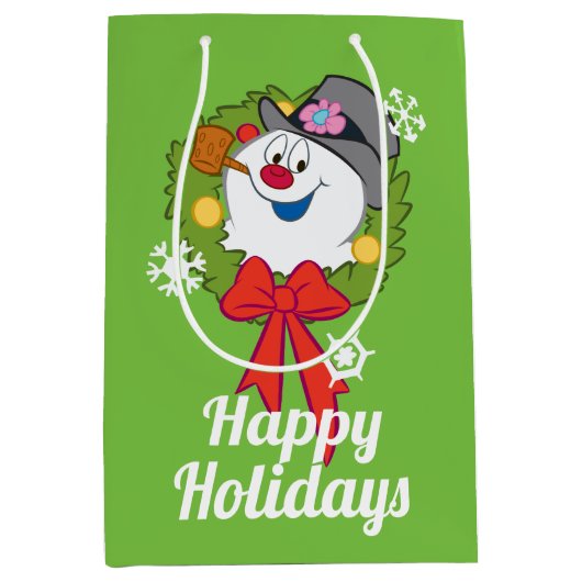 Sac Cadeau Moyen Frosty the Snowman™ | Crème Frosty Holiday (Devant)