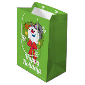 Sac Cadeau Moyen Frosty the Snowman™ | Crème Frosty Holiday (Dos Angle)