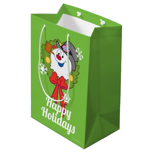 Sac Cadeau Moyen Frosty the Snowman™ | Crème Frosty Holiday (Dos Angle)