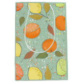 Sac Cadeau Moyen Fruit motif aux citrons, oranges (Devant)
