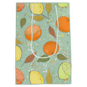 Sac Cadeau Moyen Fruit motif aux citrons, oranges (Dos)