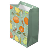 Sac Cadeau Moyen Fruit motif aux citrons, oranges (Dos Angle)