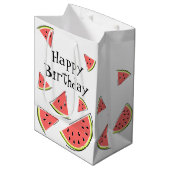 Sac Cadeau Moyen Fruits de pastèque Anniversaire (Devant Angle)