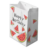 Sac Cadeau Moyen Fruits de pastèque Anniversaire (Dos Angle)