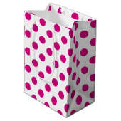 Sac Cadeau Moyen Fuchsia polka (Dos Angle)