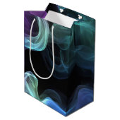 Sac Cadeau Moyen Fumée d'anniversaire sur noir (Dos Angle)