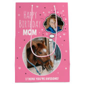 Sac Cadeau Moyen Fun Cheval Maman Anniversaire Pensée Bulle Photo R (Dos)