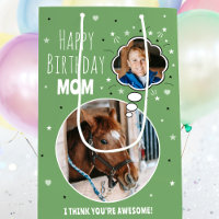 Fun Cheval Maman Anniversaire Pensée Bulle Photo V