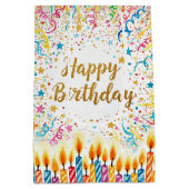 Sac Cadeau Moyen Fun confetti d'anniversaire personnalisé (Dos)