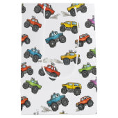 Sac Cadeau Moyen Fun Monster Trucks Birthday  (Dos)