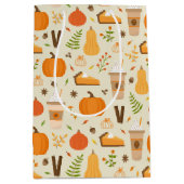 Sac Cadeau Moyen Fun Orange Fall Motif (Devant)