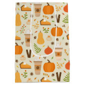 Sac Cadeau Moyen Fun Orange Fall Motif (Dos)