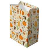 Sac Cadeau Moyen Fun Orange Fall Motif (Dos Angle)