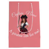 Sac Cadeau Moyen Fun Rose Girl Pirate (Dos)